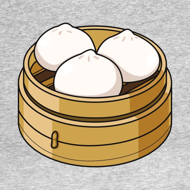 Dim sum cartoon illustration by Miss Cartoon